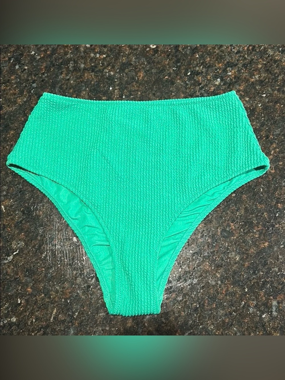 aerie High Waist Bikini Bottoms in Bright Green